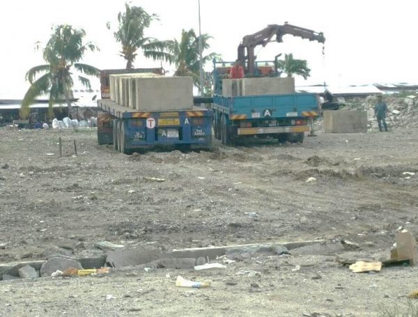 Piling Works At Semporna, 3 Storey Shops